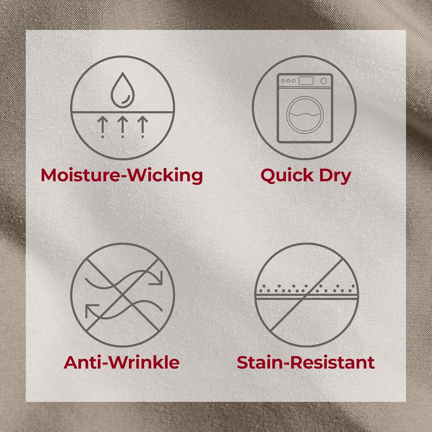 Mellanni Extra Deep California King Sheets - Hotel Luxury, Ultra Soft & Cooling - 4 PC Tan Set