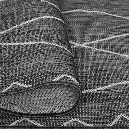 Madison Park Darya Woven Turkish Indoor/Outdoor Area -Rug for Backyard, Geo Moroccan, Home Décor, Weather Resistant Floor Mat, Easy to Clean Patio -Rugs, Deck Carpets, 7'11" x 10', Grey/White
