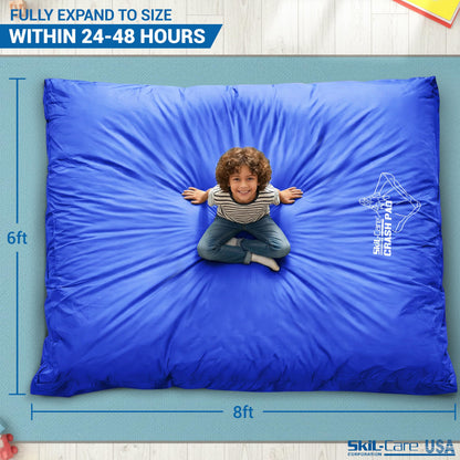 Skil-Care Crash Pad for Kids | Sensory Crash Mat for Active Play | High-Density & Soft Foam Blocks Landing Zone | Kids Jumping Pillow for Indoor & Outdoors Use with Durable Nylon Cover - 6x8 feet