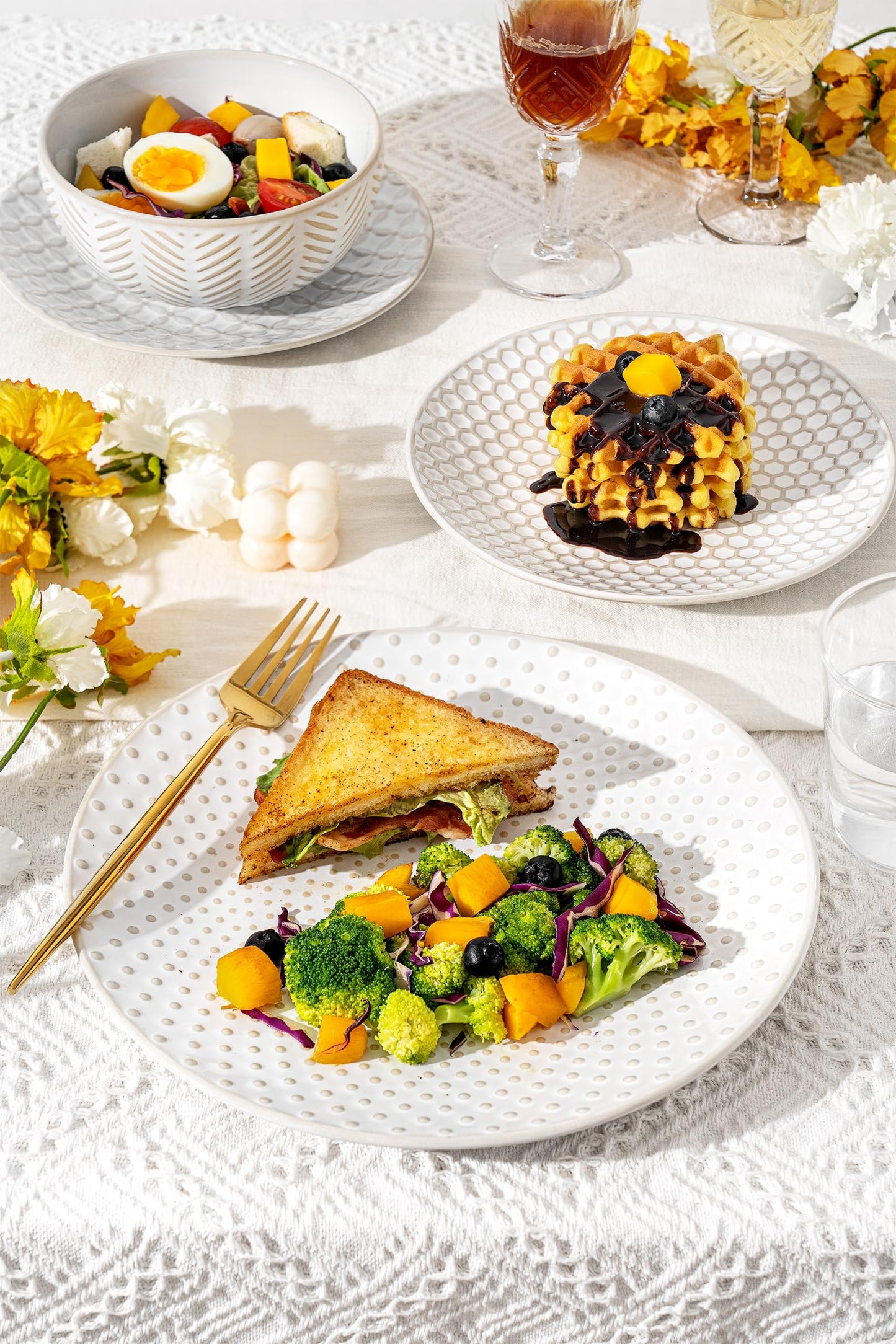 36-Piece Dinnerware Set for 12,Transform Your Table with Stylish Plates & Bowls,Ideal for Hosting, Entertaining & Special Occasions, Dishwasher Safe