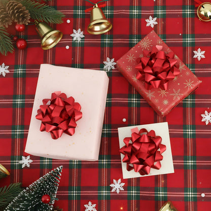 12Pcs Large 4.5 Inch Star Gift Bows for Gift Wrapping and Presents, Christmas Bows,for Parties, Birthdays, Weddings or Other Holidays. (Red)