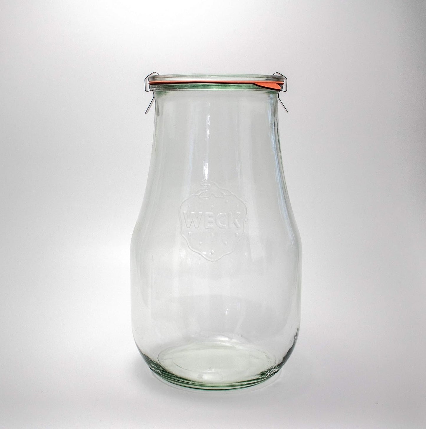 Weck Tulip Jars, 2.5 Liter Glass Jars for Sourdough Starter, Canning, Storage, Wide Mouth with Glass Lid, 1 Jar