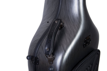 Crossrock Poly Carbon Composite Case fits for 3/4 Size Cello with Backpack and Wheels in Black(CRF102CETBKHT) (CRF1020CETBKHT)