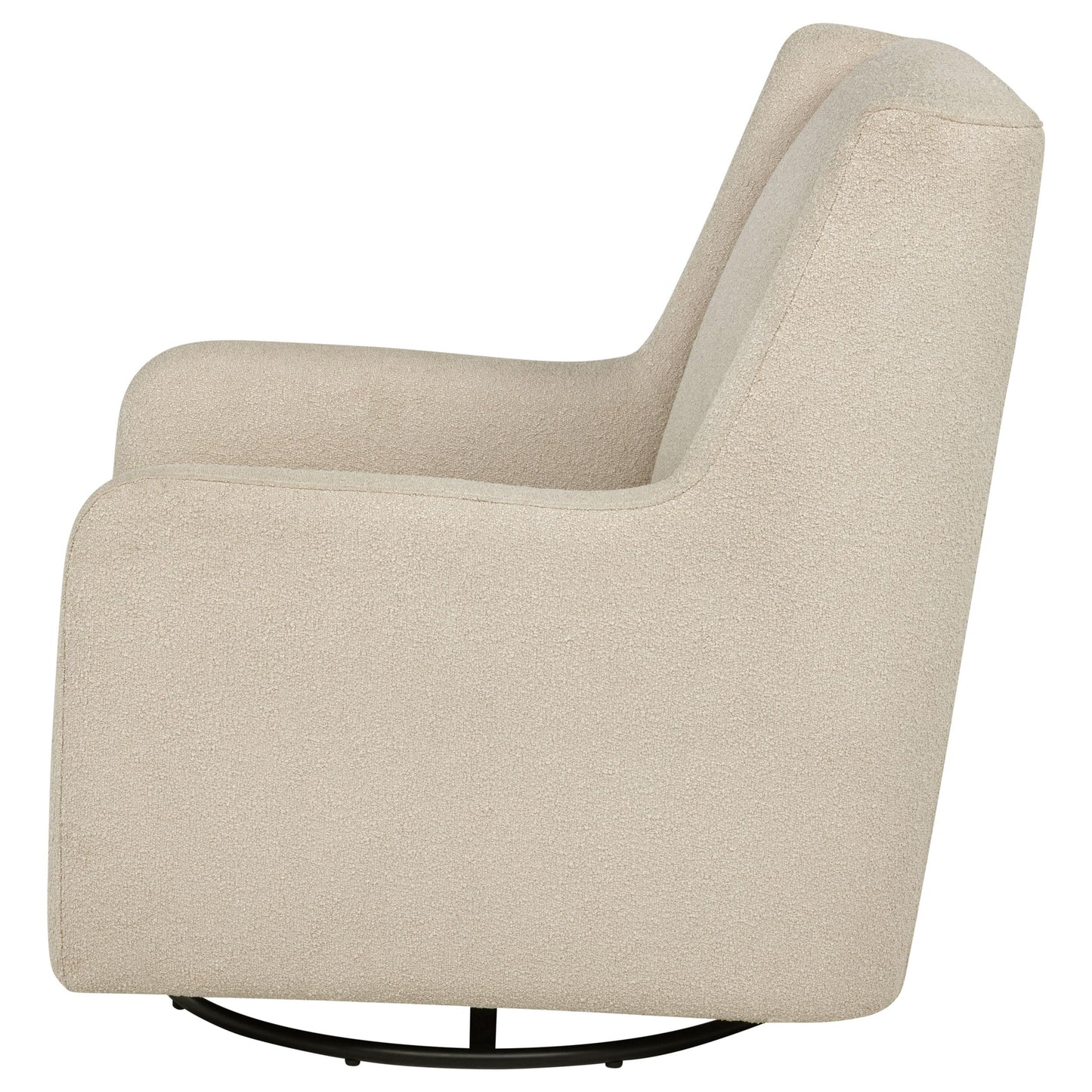 Coaster Home Furnishings - Serra - Wood - Boucle Upholstered Swivel Glider Accent Chair with 360-Degree Base, Gentle Gliding Motion and Transitional Style - Living Room - Sandy Beige - 902453