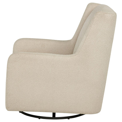 Coaster Home Furnishings - Serra - Wood - Boucle Upholstered Swivel Glider Accent Chair with 360-Degree Base, Gentle Gliding Motion and Transitional Style - Living Room - Sandy Beige - 902453