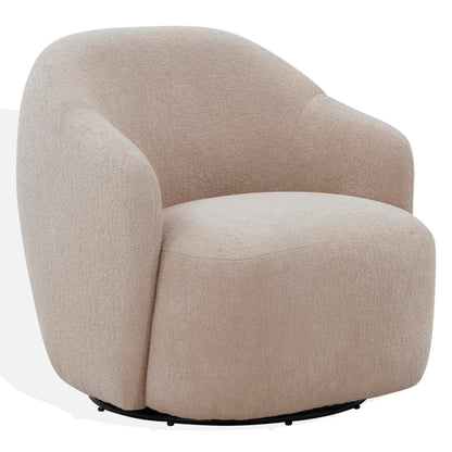 SAFAVIEH Couture Collection Peitra Oatmeal Boucle Accent Chair (Fully Assembled)