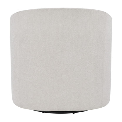 OSP Home Furnishings Parker Upholstered Swivel Tub Accent Chair, Cream Fabric