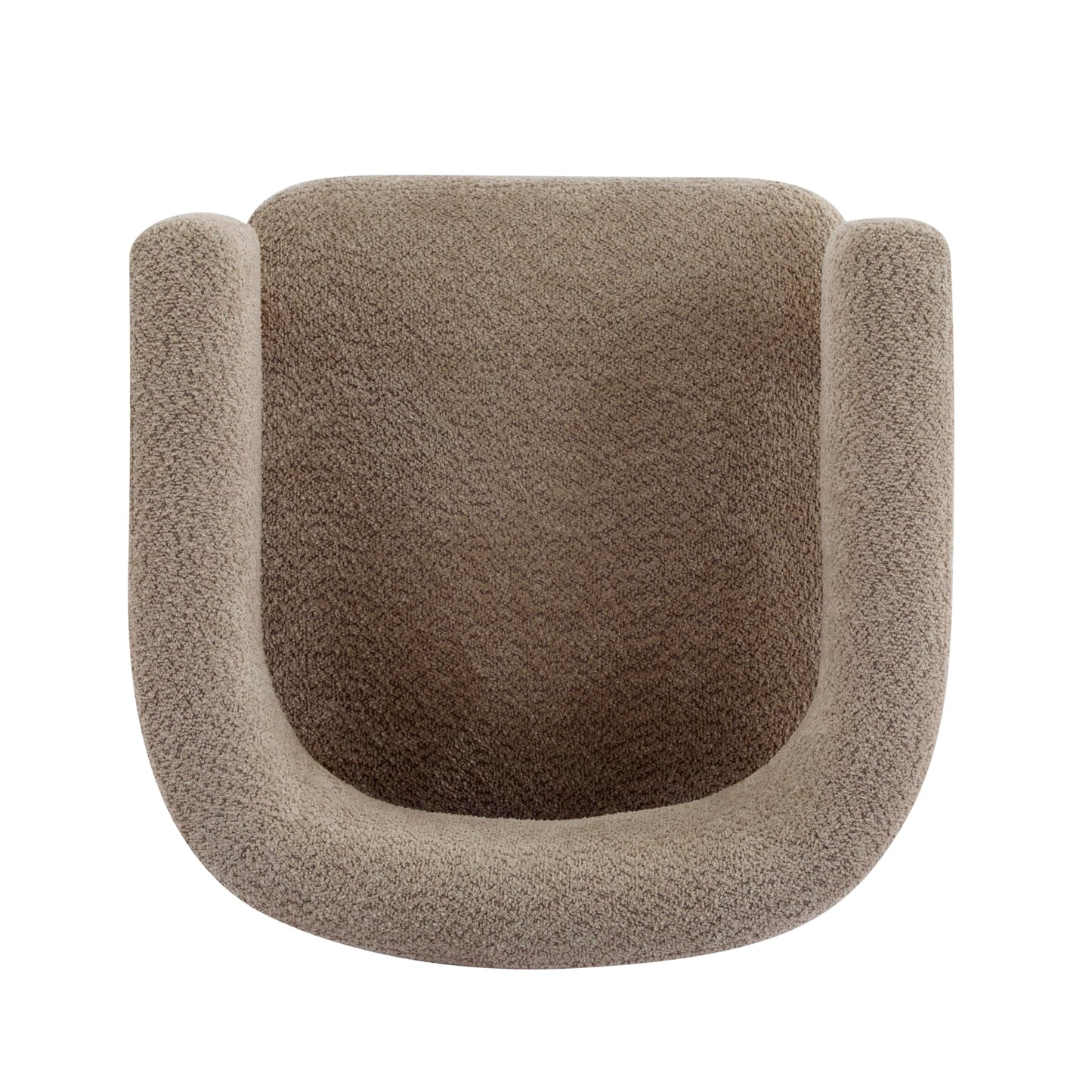 Christopher Knight Home Carly Low Profile Accent Chair, Round Backrest Side Chair, Living Room Armchair with Boucle Fabric Cushion,Comfy Reading Chair for Bedroom,Wooden Single Lounge Sofa,Light Camel