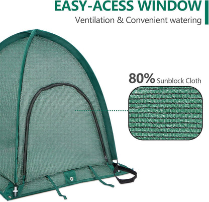 2 Pack, 80% 28" 28" 30" Plant Shade Tent Pop Up Sun Shade Cover for Outdoor Plants, Portable Sun Protection Tent