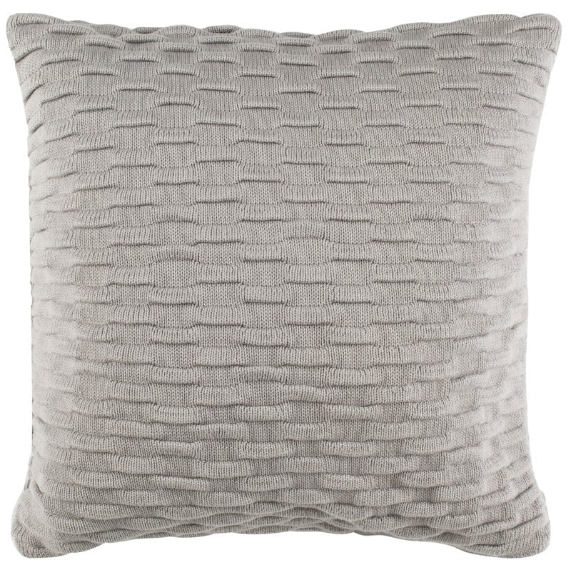 SAFAVIEH Home Noela Light Grey Knit 20-inch Decorative Pillow Pillow