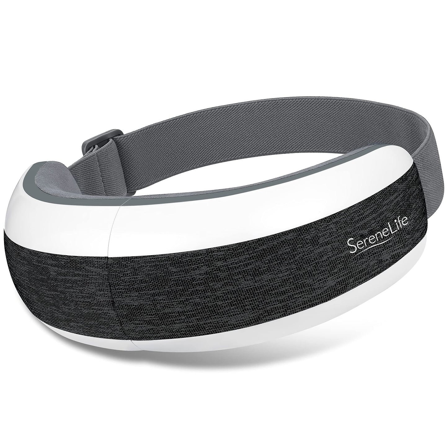SereneLife Smart Eye Massager with Heat and Compression for Migraines and Stress Therapy, Wireless Heated Mask w/Music & Vibration