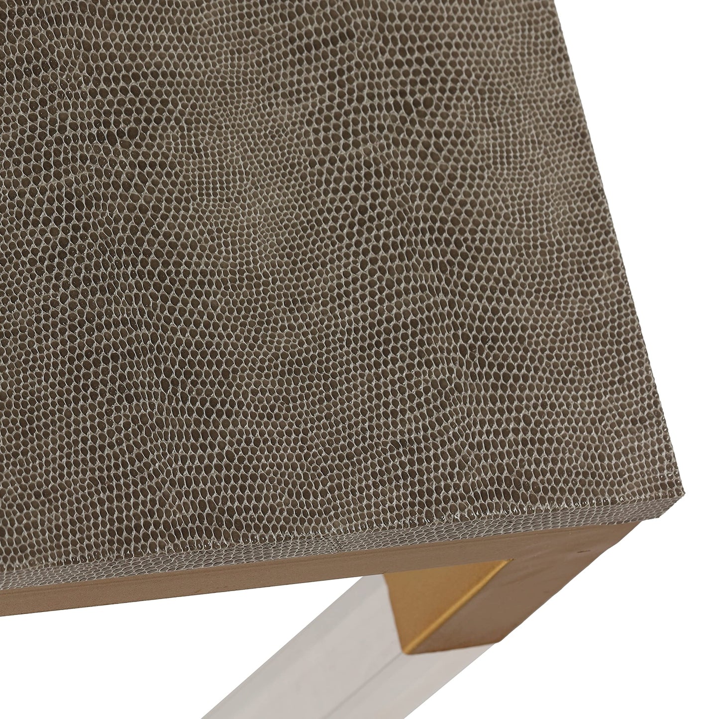 Cortesi Home Annidarsi Square Nesting Tables with Clear Acrylic Legs, Gold