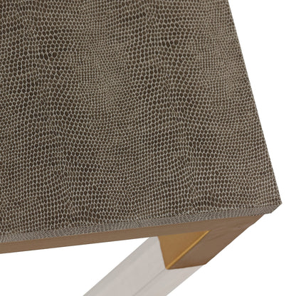 Cortesi Home Annidarsi Square Nesting Tables with Clear Acrylic Legs, Gold