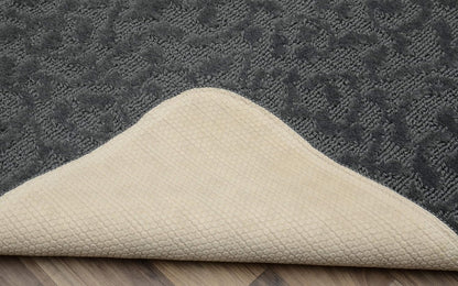 Garland Rug Ivy 18 in X 30 in Cinder Gray Area Rug - Soft, Durable Geometric Solid Color Rug for High-Traffic Areas