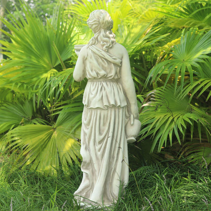 ARSTRIA Large Nymph Statue 46'' High Goddess Statue Hebe Greek Mythology Garden Girl Maid Sculpture Outdoor Courtyard Patio Yard Lawn Decor