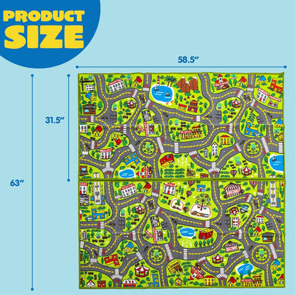 Durable City Life Playmat for Kids - Engaging Toddler Rug