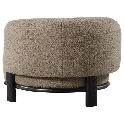 Coaster Home Furnishings - Lawler - Wood and Fabric - Upholstered Accent Chair with Barrel Back, Rounded Arms, and Cushioned Seat - Living Room - Brown and Black - 903170