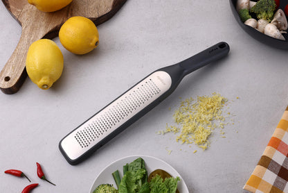 Zyliss Rasp Grater - Handheld Grater with Stainless Steel Blade & Wheat Straw Handle - Ideal for Hard Cheese, Chocolate, Ginger, & More - Protective Cover Doubles as Scraper