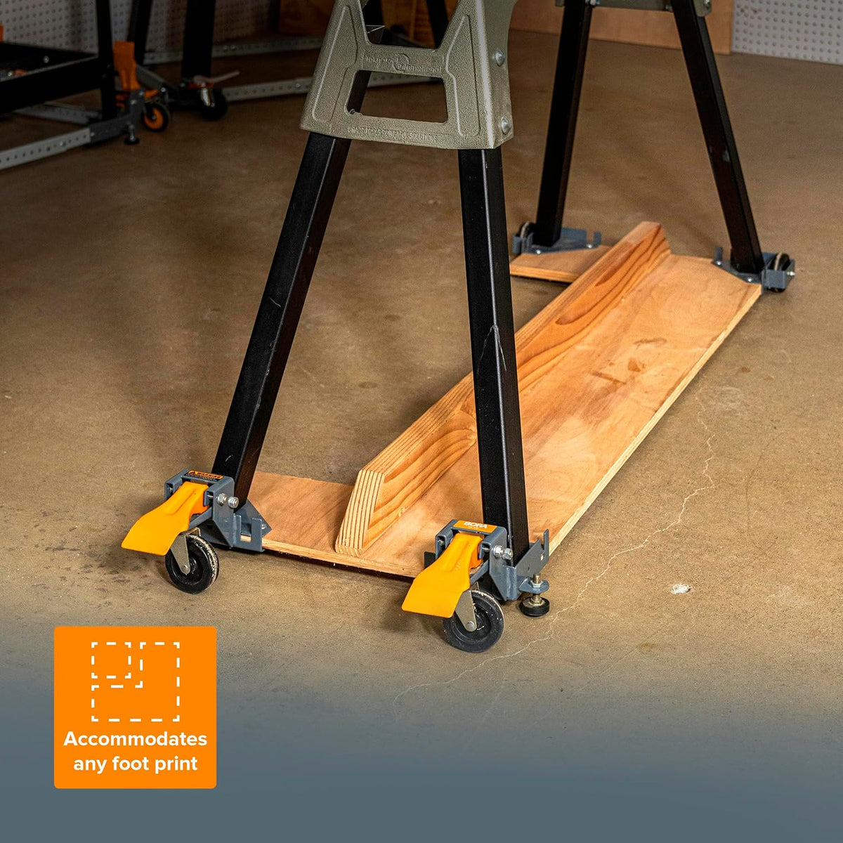 Portamate PM-1100 Mobile Base Kit - Heavy-Duty Adjustable Dolly Roller Frame | 400 lb Capacity, Universal Fit