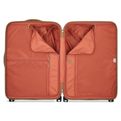 DELSEY PARIS Chatelet Air 2.0 - Hardside Checked Luggage 28 Inch Large - TSA Lock - 360° Spinner Wheels- Polycarbonate Travel Suitcase, Chocolate Brown