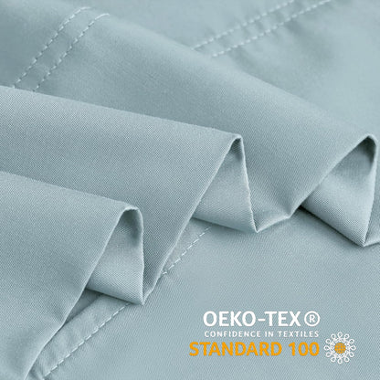 BEDELITE Cooling Pillow Cases - Silky Soft Bamboo Rayon Set of 2 | Standard Size 20"x26" - Haze Blue