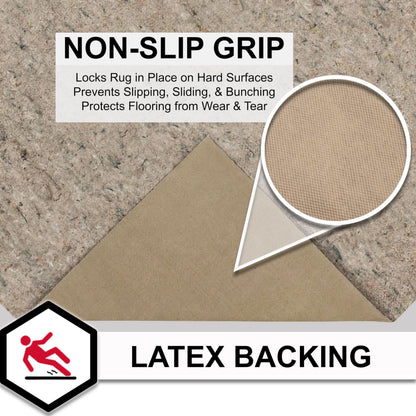 Mohawk Home Non Slip Rug Pad 12' x 15' - 1/2" Thick Felt + Latex Rubber Gripper - Dual Surface Cushion for Hardwood, Carpet, Tile Floors, Made in USA