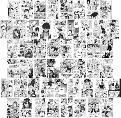 WOONKIT My Hero Academia Posters, Anime Wall Collage for Bedroom Decor, 50PCS 4x6 Inch