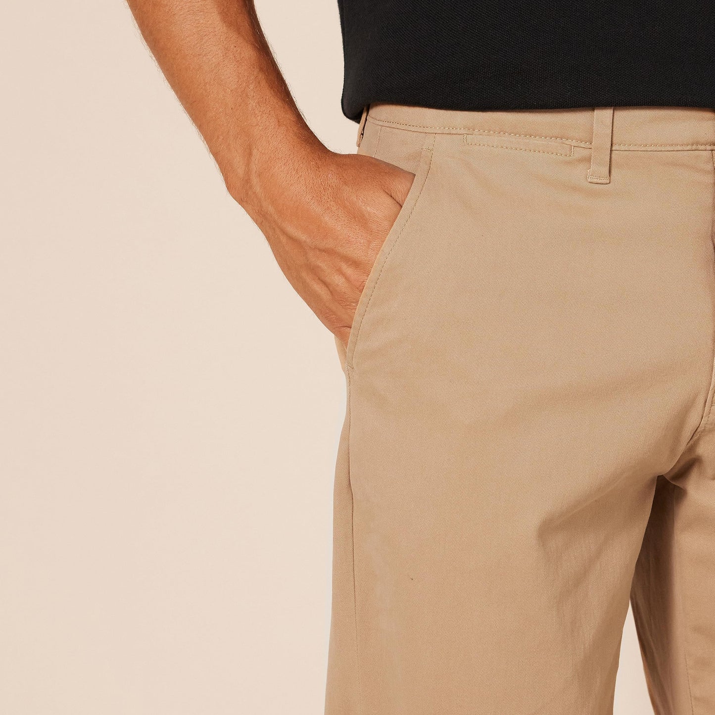 Amazon Essentials Men's Athletic-Fit Casual Stretch Chino Pant (Available in Big & Tall), Mushroom Brown, 34W x 32L