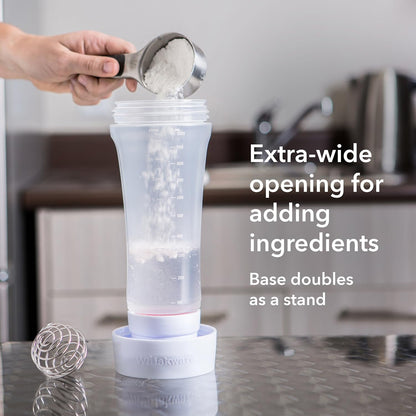 Whiskware Pancake Batter Bottle with BlenderBall Wire Whisk, Dispenser Bottle for Baking Pancakes, Cupcakes, Muffins