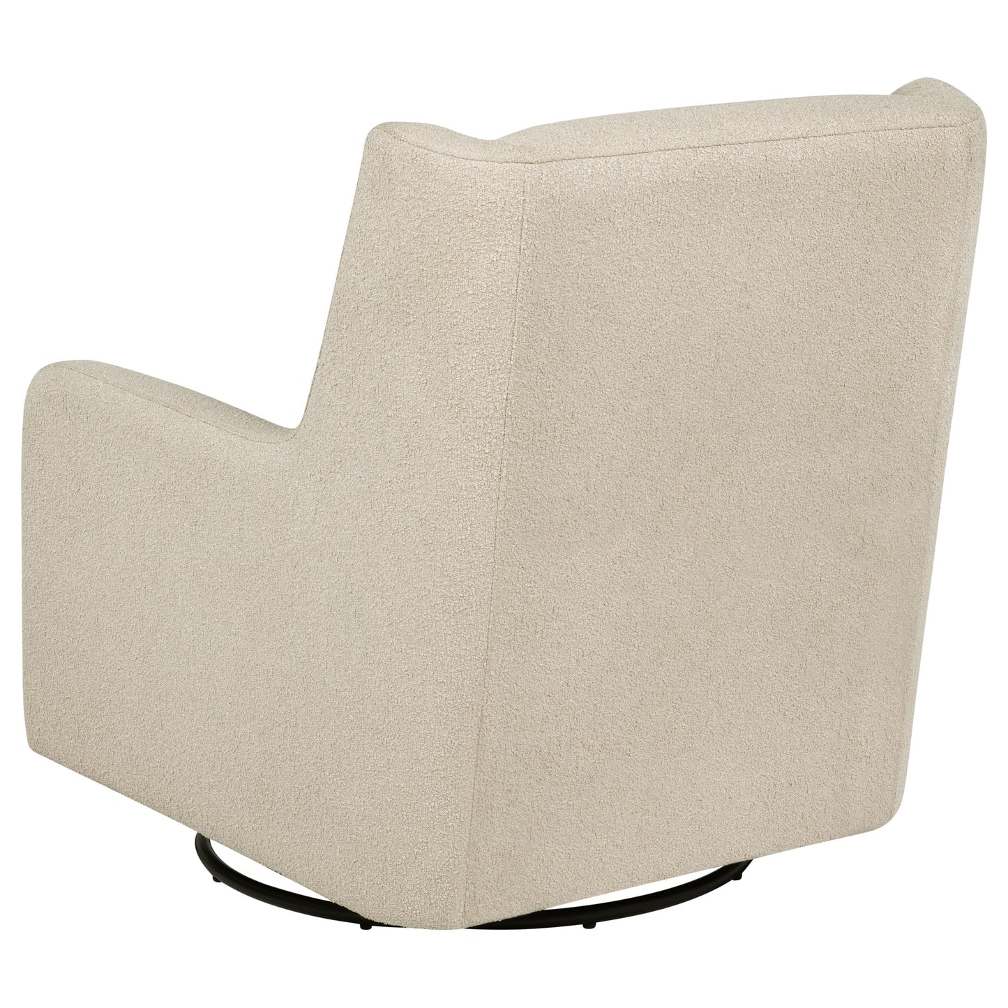 Coaster Home Furnishings - Serra - Wood - Boucle Upholstered Swivel Glider Accent Chair with 360-Degree Base, Gentle Gliding Motion and Transitional Style - Living Room - Sandy Beige - 902453