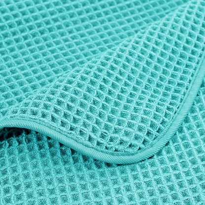 POLYTE Microfiber Oversize Bath Towels - Quick Dry, Lint Free, 60 x 30 in, 4 Pack | Waffle Weave