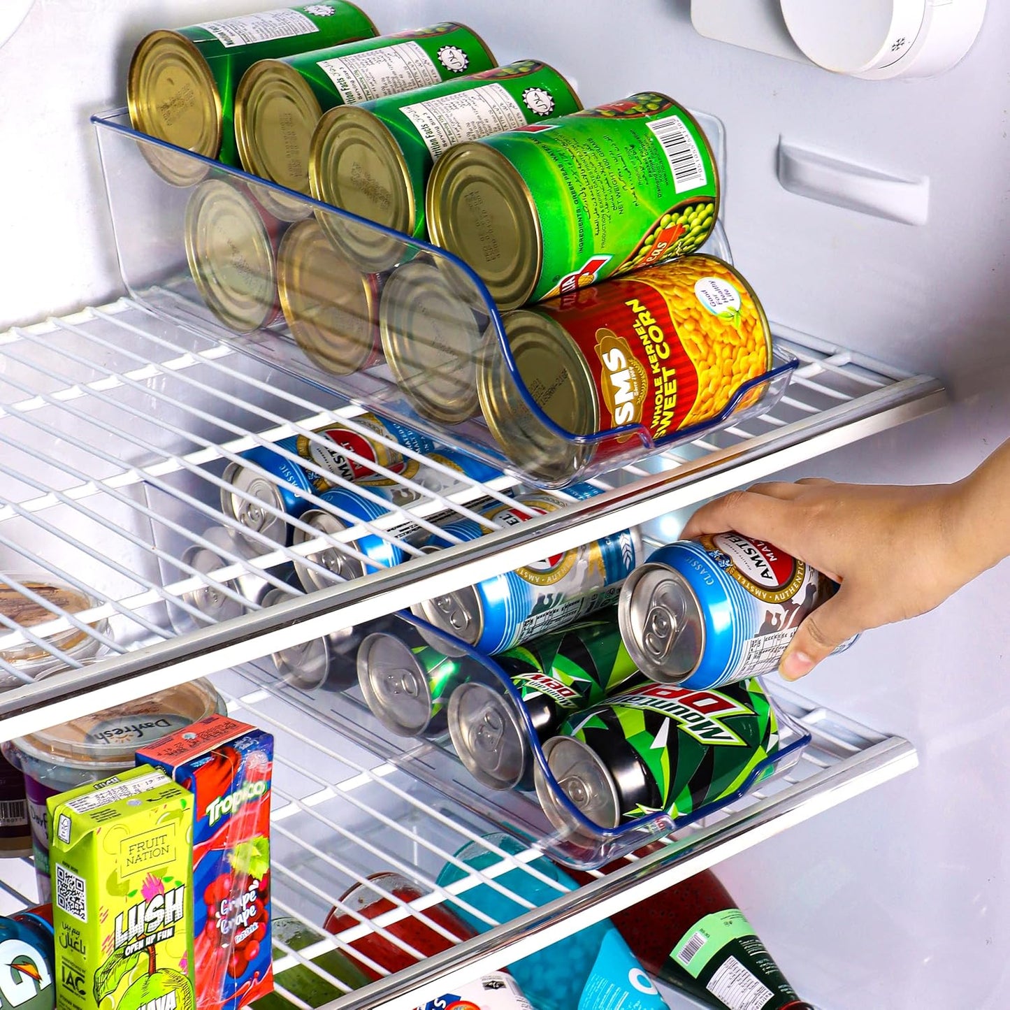 Utopia Kitchen Can Organizer for Pantry (Pack of 6) - Soda Can Storage for Fridge & Freezer, Holds Food & Soup Can