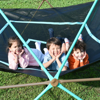 Merax 12FT Climbing Dome with Hammock, Outdoor Geometric Dome Climber Play Center for Kids 3-10 Supporting 1000 lbs, Easy Assembly Jungle Gym