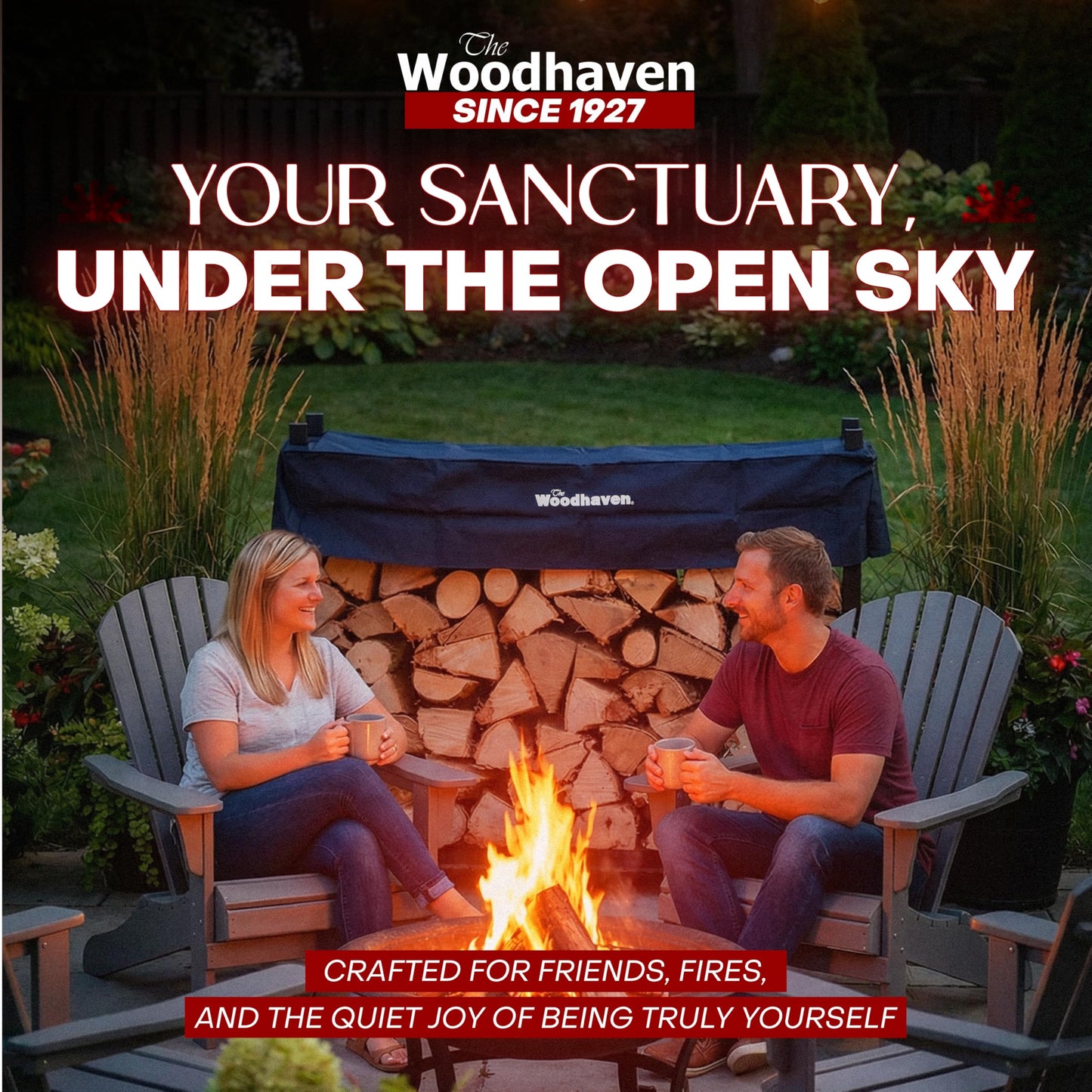 Woodhaven 5-Foot Firewood Rack – American Brand – 1/4 Plus Cord Raised Lumber Storage Rack – Keeps Wood Dry & Ready – Heavy-Duty Steel, Lifetime Structural Warranty (With Cover)