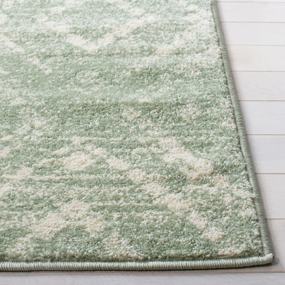 SAFAVIEH Adirondack Collection Area Rug - 10' x 14', Ivory & Green, Modern Diamond Distressed Design, Ideal for High Traffic Areas in Living Room, Bedroom, Dining (ADR131Y-10)