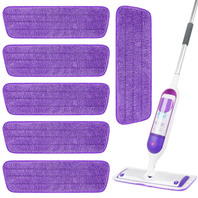 6 Pack Reusable Microfiber Mop Pads for Swiffer PowerMop, 13-16 Inch Spray Mop Replacement Refills, Machine Washable Wet Dry Pads for Hardwood Tile Multi-Surface Cleaning