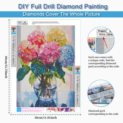 12 Pack Flowers Diamond Art Kits Packs for Adults, 5D Diamond Painting Kit Sets with Tools for Beginners DIY Full Drill Diamonds Paintings Crafts Gem Art by Number Gift Home Wall Decor (12x16 Inch)