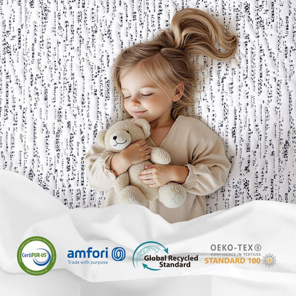 Subrtex Mattress Topper Cover Queen Size 4 Inch (Only Cover) Mattress Topper Protector Bedding Removable Encasement with Zipper Closure