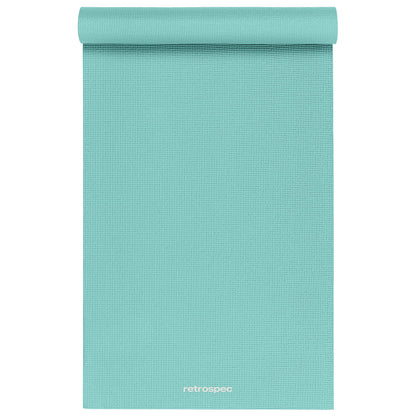Retrospec Pismo Yoga Mat w/Nylon Strap for Men & Women - Non Slip Exercise Mat for Yoga, Pilates, Stretching, Floor & Fitness Workouts, .5mm Thick, Easy to Clean