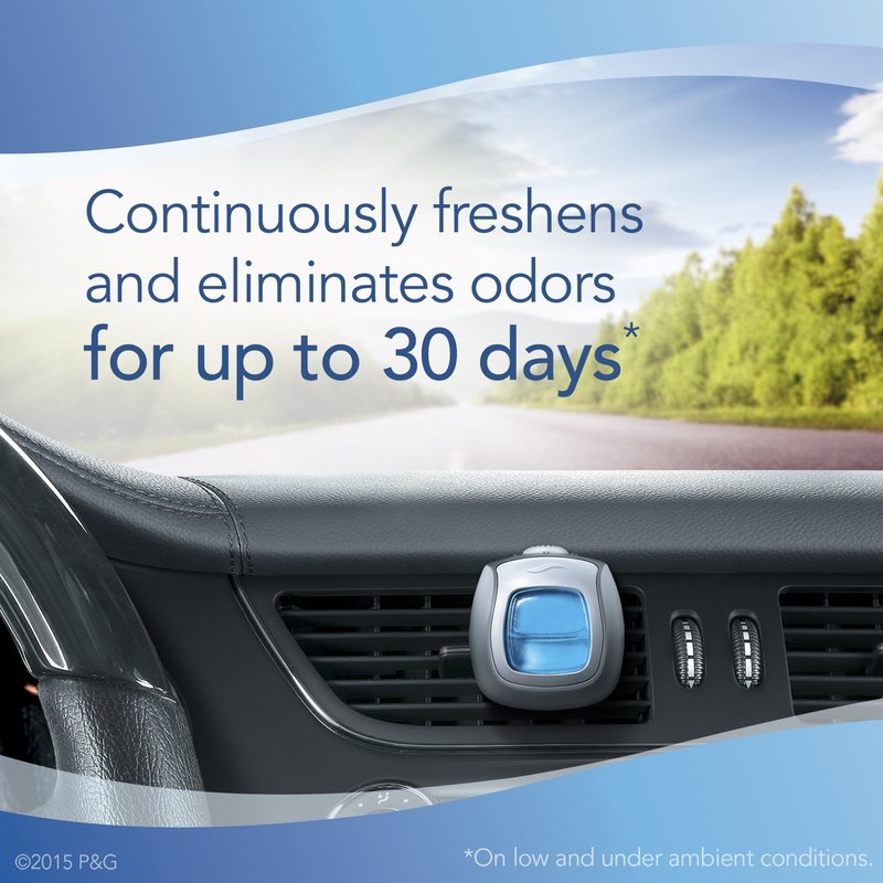 Febreze Car Vent Clip Air Freshener, Gain Original, 0.037 Pound