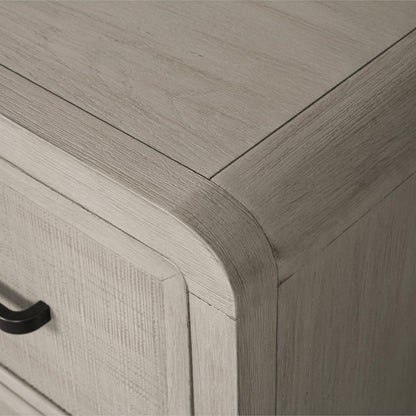 Furniture of America Austin Modern Solid Wood 24-inch 2-Drawer Nightstand with USB Ports, Cedar Bottom Drawer, No Assembly Required for Bedroom, Guest Room, Natural Oak