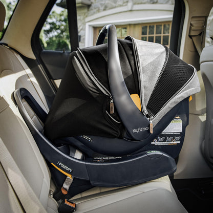 Chicco Bravo Primo ClearTex 3-in-1 Trio Travel System, Bravo Primo Quick-Fold Stroller with KeyFit Max Zip ClearTex Infant Car Seat and Base, Somerset/Black