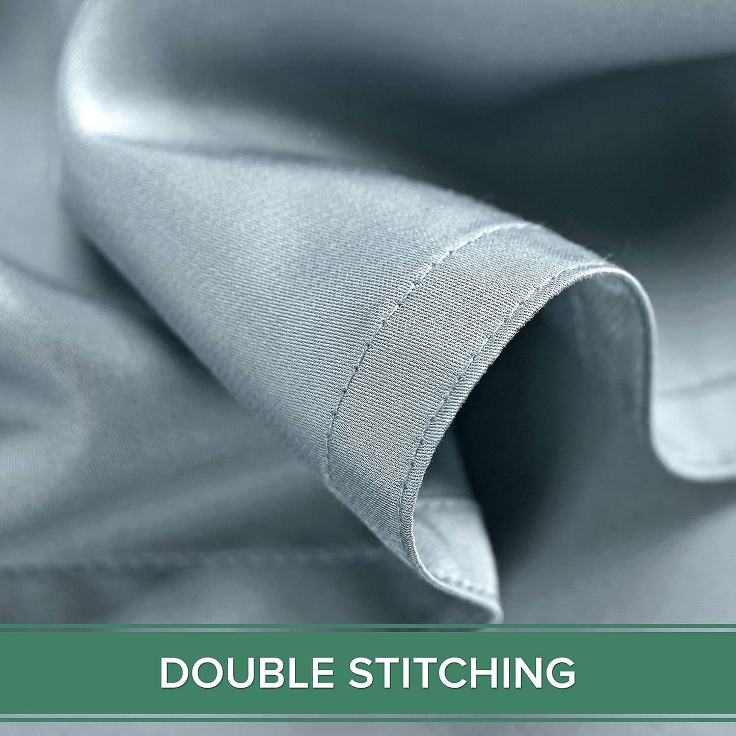 Pure Bamboo Full Bed Sheet Set - Luxuriously Soft & Cooling 100% Organic Viscose | Sterling Blue, 2-Year Quality Promise