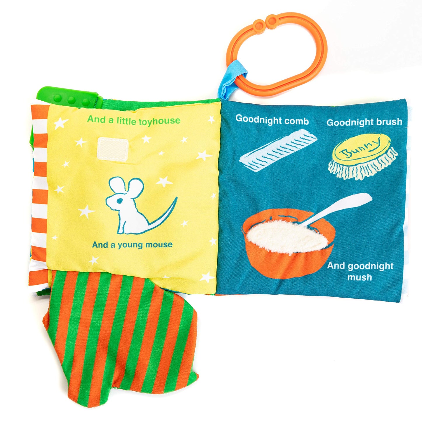 KIDS PREFERRED Goodnight Moon Soft Book with On The Go Clip, 5 Inches