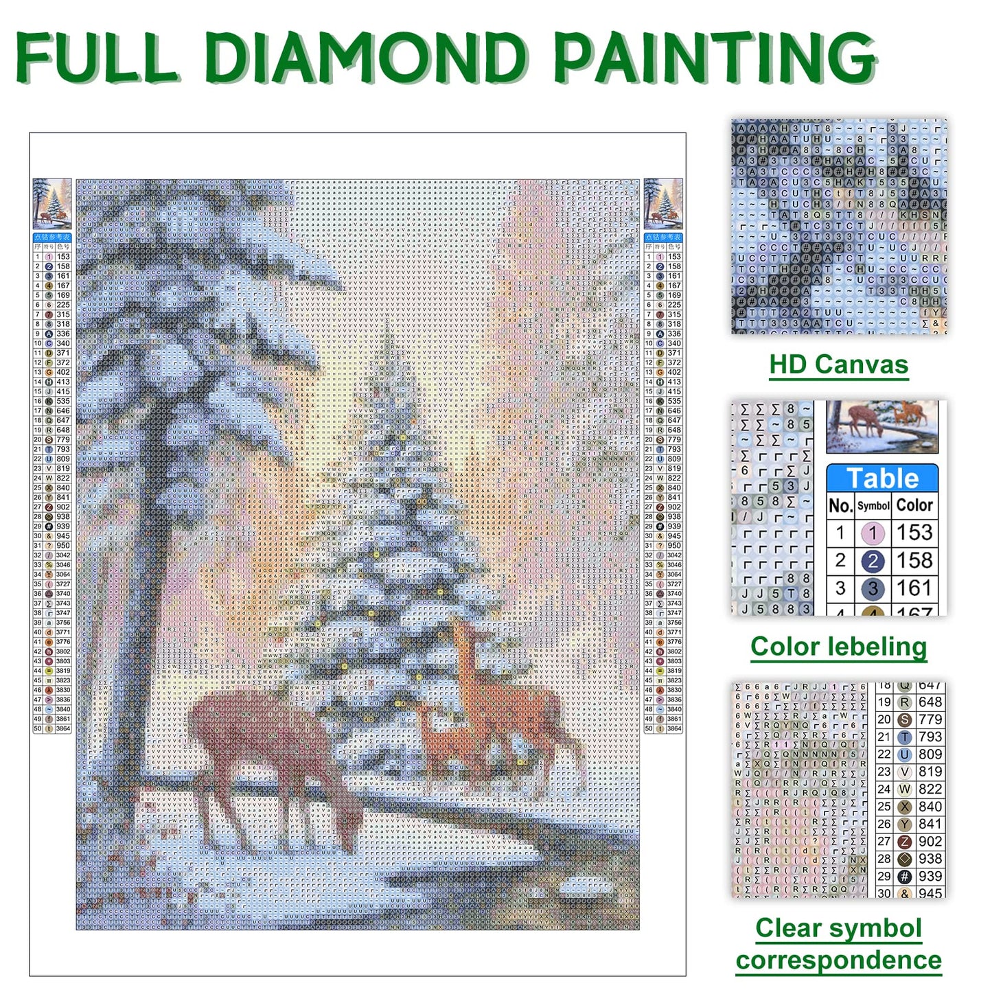 Caievy Diamond Painting Kits Elegant Flowers - Crystal Cross Stitch Kits for Adults Wall Home Decor - 40x60CM