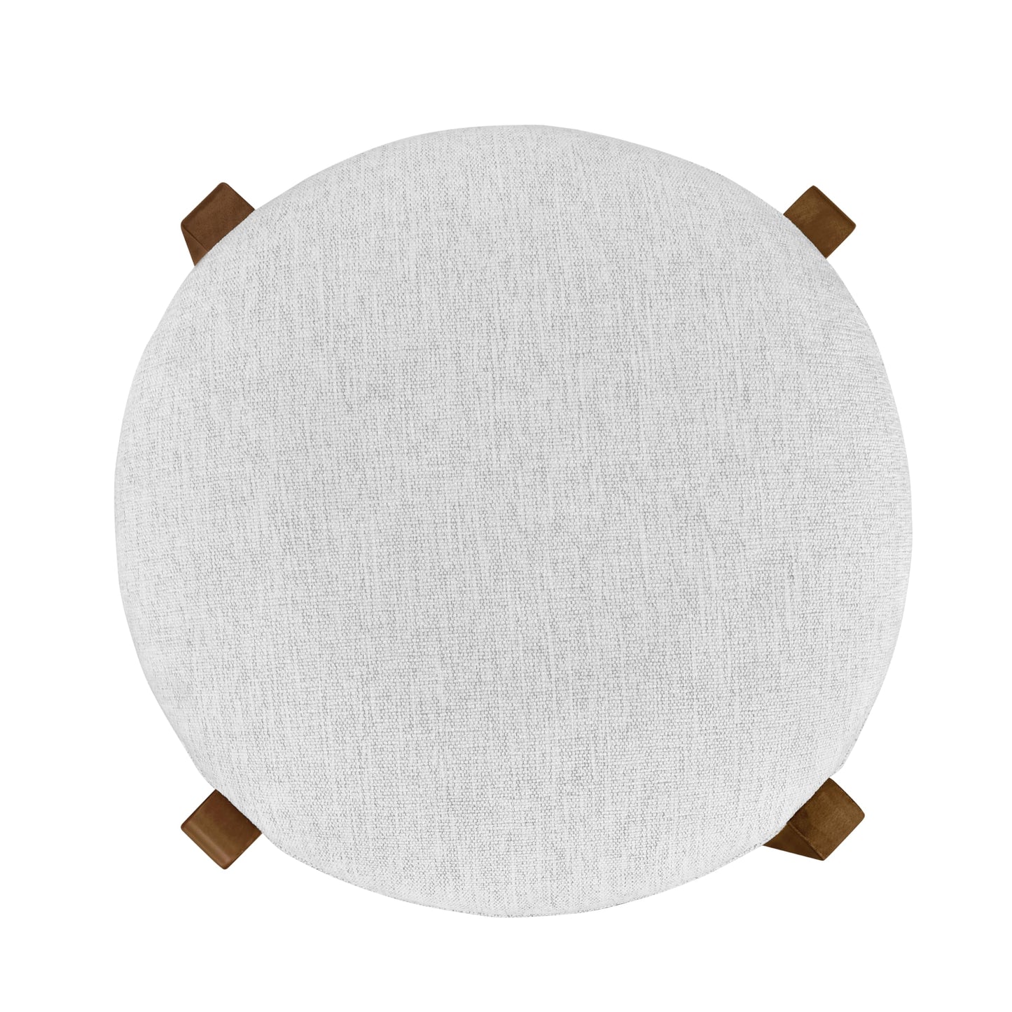 Christopher Knight Home Lilac Modern Counter Height Bar Stools Set of 2, Fabric Round Stool Chair for Kitchen Island, Wood Dining Room Chair, Upholstered Counter Stool with Footrest,Dark Walnut+Ivory