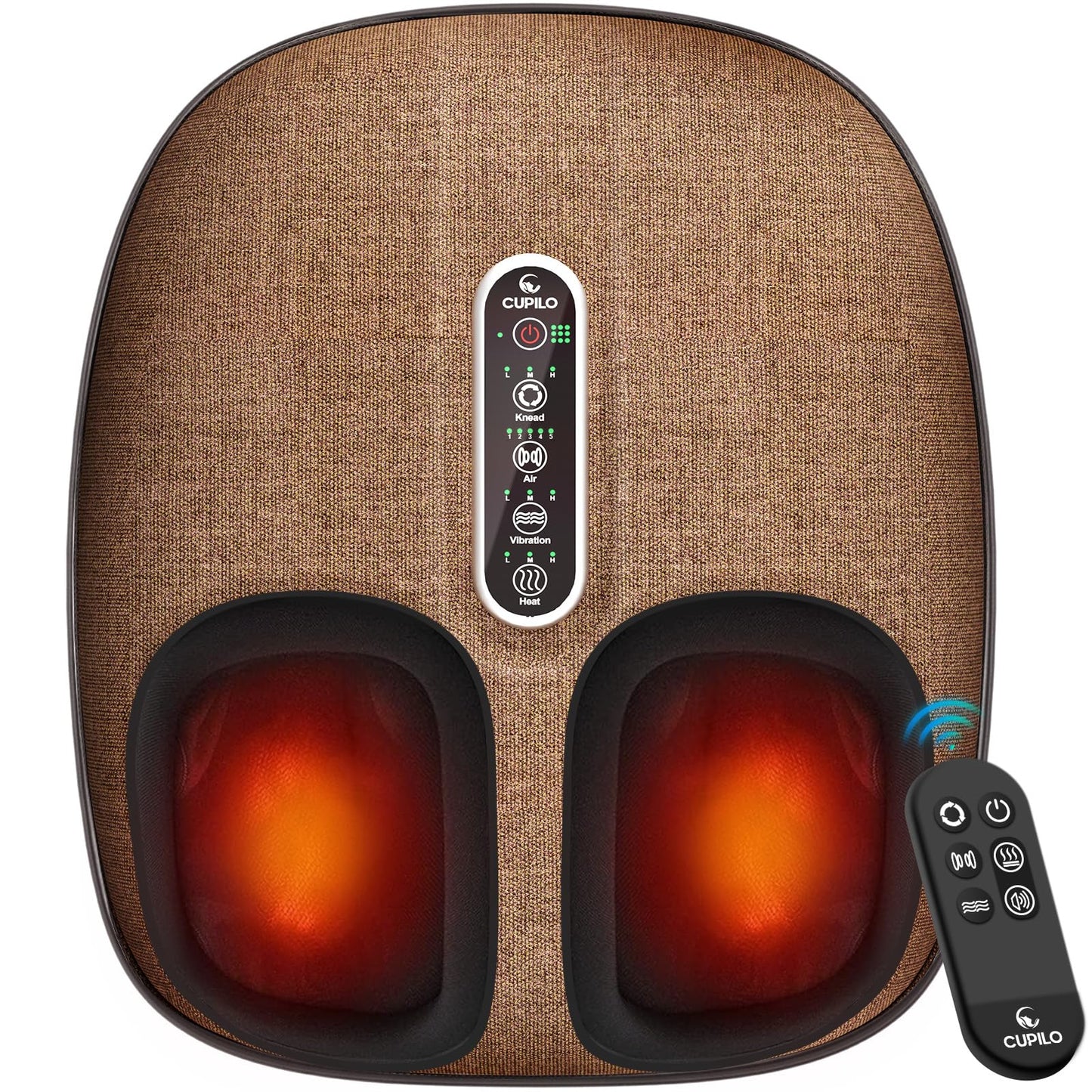 Foot Massager FSA Eligible HSA, Feet Massager with Heat for Plantar Fasciitis Relief, 5 Levels Compression & Vibration Massage for Neuropathy, Christmas Gifts for Women Men, Fits Up to 13"