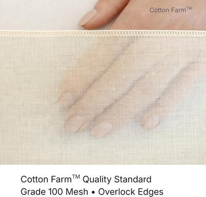 Farm Grade 100 XL Cheese Cloth by Cotton | 100% Unbleached, Reusable Straining & Cooking Cloth - 36x36 Inch