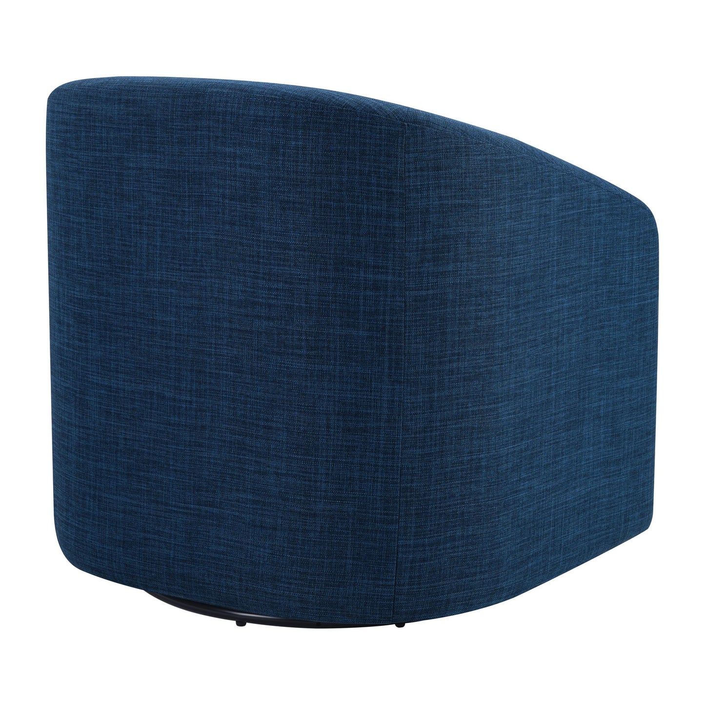 OSP Home Furnishings Parker Upholstered Swivel Tub Accent Chair, Navy Blue Fabric