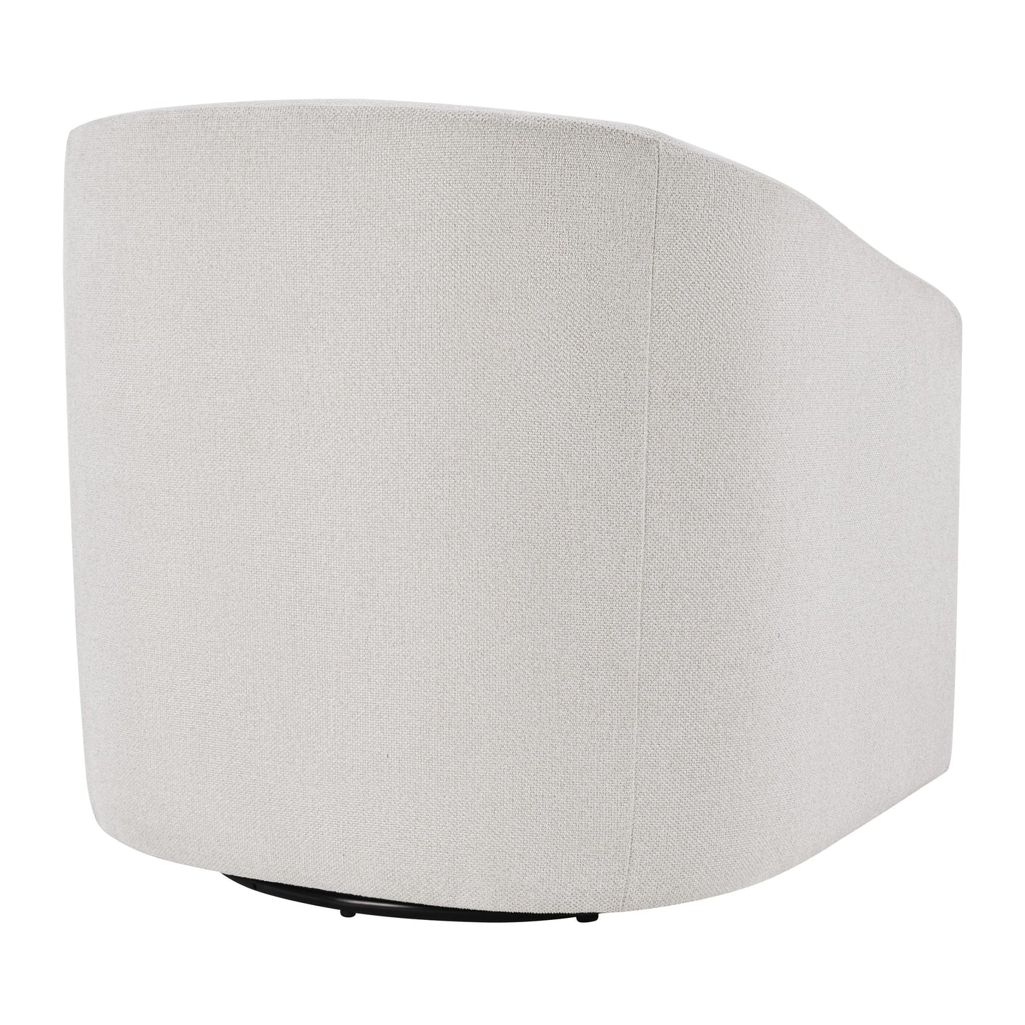 OSP Home Furnishings Parker Upholstered Swivel Tub Accent Chair, Cream Fabric